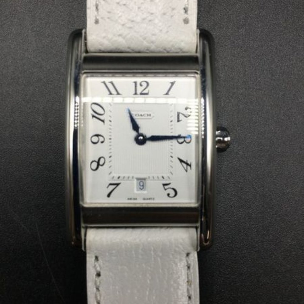 NIB Coach W659 White Leather Unisex Watch
